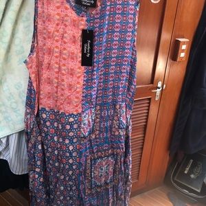 Sundance summer patchwork dress XL NWT